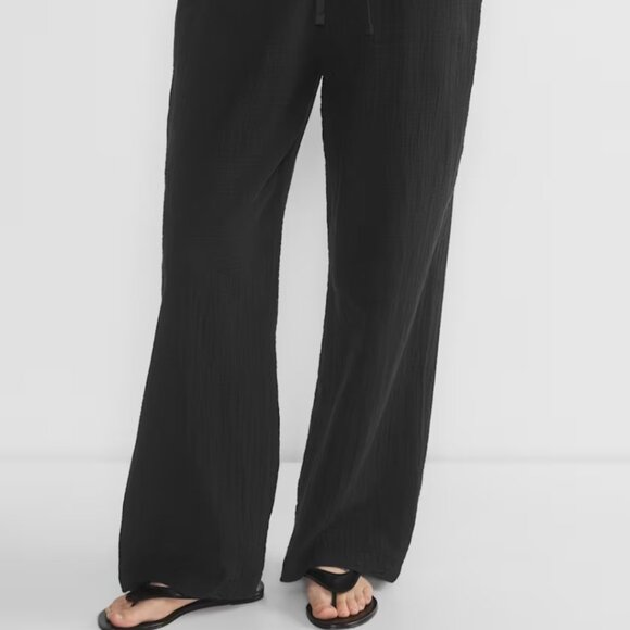 NWT Aritzia LITTLE MOON AirPlush Cotton Sail Pant Black - Picture 2 of 10